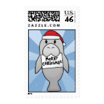 Kawaii Manatee Christmas Stamps