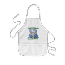 Kawaii Manatee Kids Apron by ZoologicallyInclined Kawaii Manatee Kids Apron