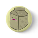 kawaii milk carton chocolate happy cute face buttons