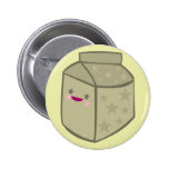 kawaii milk carton chocolate happy cute face buttons