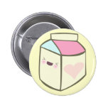 kawaii milk carton happy face cute friend buttons