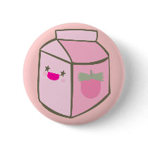 kawaii milk carton strawberry happy face buttons by kawaiifiveo kawaii milk carton strawberry happy face buttons