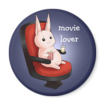 Kawaii movie theater bunny rabbit magnets