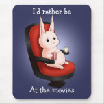 Kawaii movie theater bunny rabbit mousepads