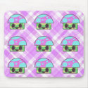 KAWAII MUSHROOMS PSYCHEDELIC SHROOMS TRIPPY PLAID mousepads by kawaiifiveo KAWAII MUSHROOMS PSYCHEDELIC SHROOMS TRIPPY PLAID mousepads