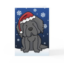 Kawaii Newfoundland Christmas Card by MenagerieMayhem Kawaii Newfoundland Christmas Card