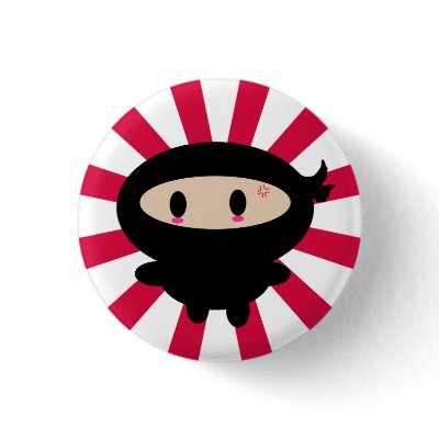 Kawaii Ninja Button by aikiri
