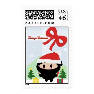 Kawaii Ninja Christmas stamp