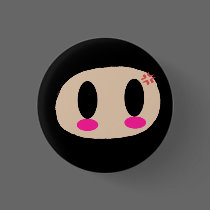 Kawaii Ninja Face Button