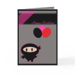 Kawaii Ninja Happy Birthday Card Kawaii Ninja Happy Birthday Card