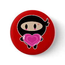 Kawaii Ninja Heart Giver Button