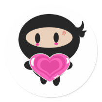 Kawaii Ninja Heart Giver Sticker stickers