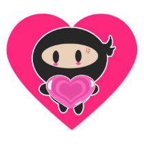 Kawaii Ninja Heart Giver Sticker