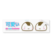 kawaii onigiri bumper stickers