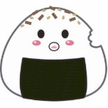 Kawaii "Onigiri" Rice Ball with Bitemark Cut Out