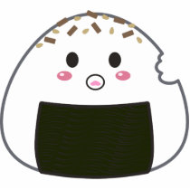 Kawaii "Onigiri" Rice Ball with Bitemark photo sculptures