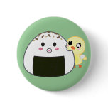 Kawaii "Onigiri" Rice Ball with Ejiki the Chick buttons