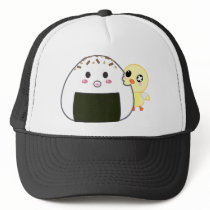 Kawaii "Onigiri" Rice Ball with Ejiki the Chick hats