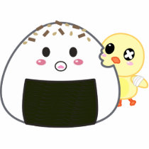 Kawaii "Onigiri" Rice Ball with Ejiki the Chick photo sculptures by sugaroverkill Kawaii "Onigiri" Rice Ball with Ejiki the Chick photo sculptures