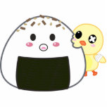 Kawaii "Onigiri" Rice Ball with Ejiki the Chick Cut Outs