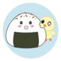 Kawaii "Onigiri" Rice Ball with Ejiki the Chick stickers