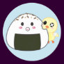Kawaii "Onigiri" Rice Ball with Ejiki the Chick Round Sticker