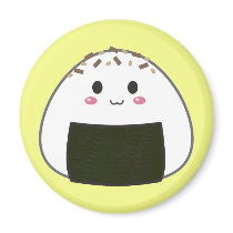 Kawaii "Onigiri" Rice Ball with Toppings Fridge Magnets