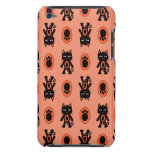Kawaii Orange Cat and Paw Print Pattern Barely There iPod Covers