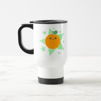 Kawaii Orange Fruit Travel Mug mug