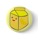 kawaii orange juice carton happy face buttons