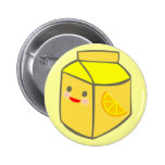 kawaii orange juice carton happy face buttons