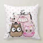 Kawaii owl couple pillows