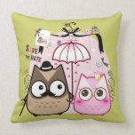 Kawaii owl couple pillows