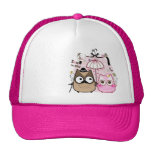Kawaii owl couple trucker hats