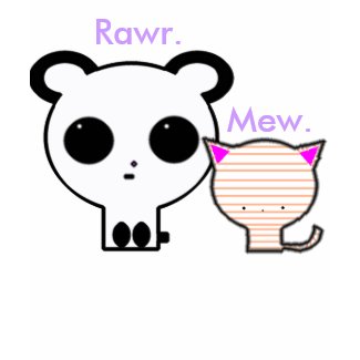 Kawaii Panda and Kitten T shirt shirt