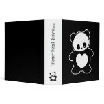 Kawaii panda vinyl binder