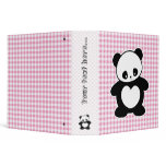 Kawaii panda vinyl binders
