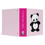 Kawaii panda vinyl binders