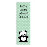 Kawaii panda bookmark business cards
