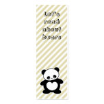 Kawaii panda bookmark business cards