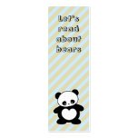 Kawaii panda bookmark business cards