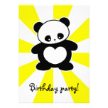Kawaii panda invitations