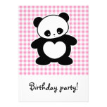 Kawaii panda invitations