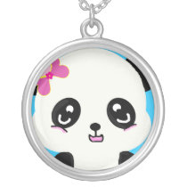 Kawaii Panda Face Necklace necklaces