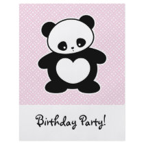Kawaii panda full color flyer