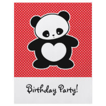 Kawaii panda full color flyer