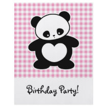 Kawaii panda flyer