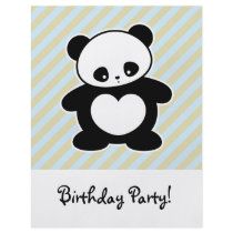 Kawaii panda personalized flyer