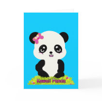 Kawaii panda Greeting Card cards
