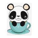 Kawaii Panda in a Teacup postcards by blackunicorn Kawaii Panda in a Teacup postcards